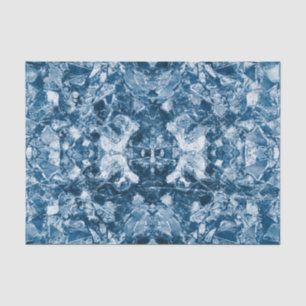 Papier Mousseline Art autochtone tribal Blanc foncé classique bleu