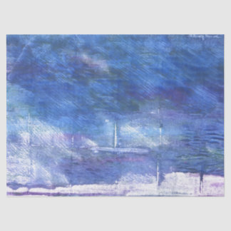 Papier Mousseline Art bleu
