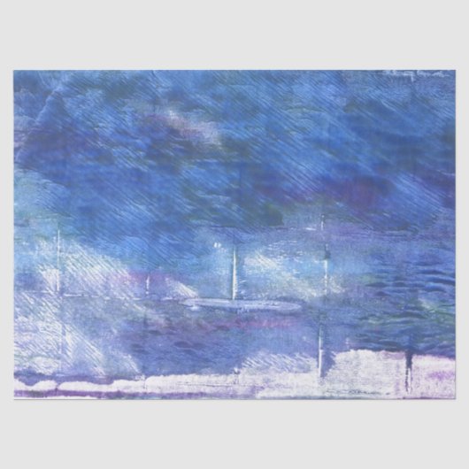Papier Mousseline Art bleu (Recto)