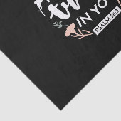 Papier Mousseline Art chrétien floral foncé - Psaume 56:3 (Détail)