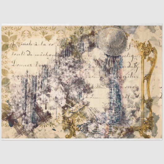 Papier Mousseline Art Collage 15 Arrière - plan 20x30 Découpage (Recto)