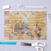 Papier Mousseline Art Collage Music 29 Découpage Tissu Papier (Artisanat)