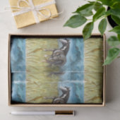 Papier Mousseline Art d'aquarelle du Cheval de peinture noir et blan (Cadeau)