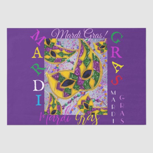 PAPIER MOUSSELINE ART DE MARDI GRAS (Recto)
