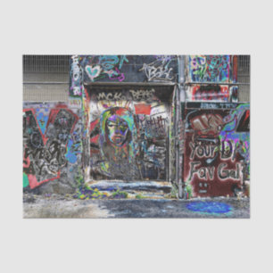 Papier Mousseline Art de rue urbain coloré grunge graffiti