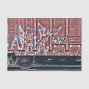 Papier Mousseline Art de rue urbain coloré grunge Graffiti de train
