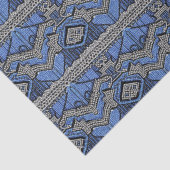 Papier Mousseline Art déco années 1920 Découpage de la robe bleu arg (Détail)