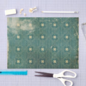 Papier Mousseline Art Déco Décoré Vert (Artisanat)