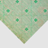 Papier Mousseline Art Déco Décoré Vert (Détail)