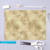 Papier Mousseline Art Déco Diamant Design, Or & Turquoise, Découpage (Artisanat)