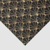 Papier Mousseline Art Deco Fan Oval Geometric Pattern Design (Détail)