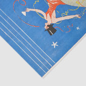 Papier Mousseline Art Déco Flapper Dancing Bar Scene 1920's Gatsby (Détail)