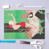 Papier Mousseline Art Déco Flapper Dancing Bar Scene 1920's Gatsby (Artisanat)