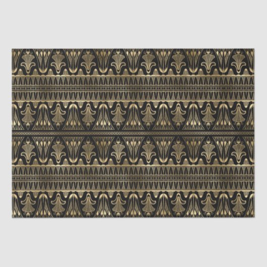 Papier Mousseline Art Deco Floral Geometric Pattern Design (Recto)