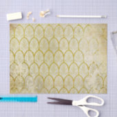 Papier Mousseline Art Déco géométrique Or Perdu (Artisanat)