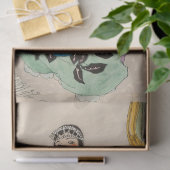 Papier Mousseline Art Déco Grand Gatsby Flapper Art (Cadeau)