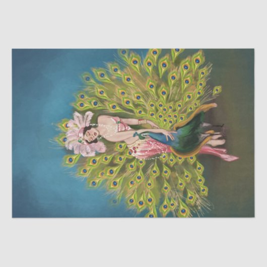 Papier Mousseline Art Déco Grand Gatsby Flapper Art (Recto)