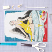 Papier Mousseline Art Déco Grande Gatsby Femme des années 1920 (Artisanat)