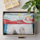 Papier Mousseline Art Déco Grande Gatsby Femme des années 1920 (Cadeau)