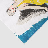 Papier Mousseline Art Déco Grande Gatsby Femme des années 1920 (Détail)