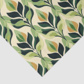 Papier Mousseline Art Deco Green Leaf Tissue Paper Sheets (Détail)