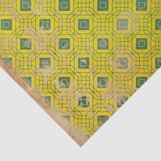 Papier Mousseline Art Déco Jaune (Détail)