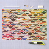 Papier Mousseline Art déco moderne multicolore (Artisanat)