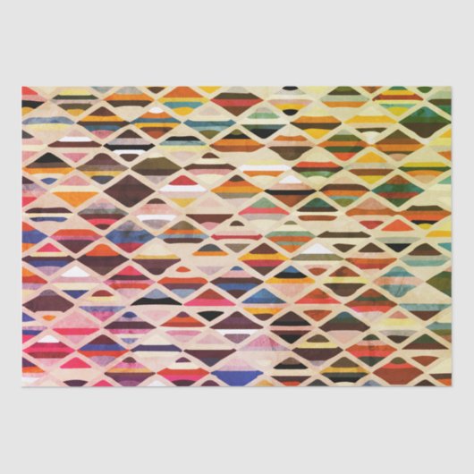 Papier Mousseline Art déco moderne multicolore (Recto)