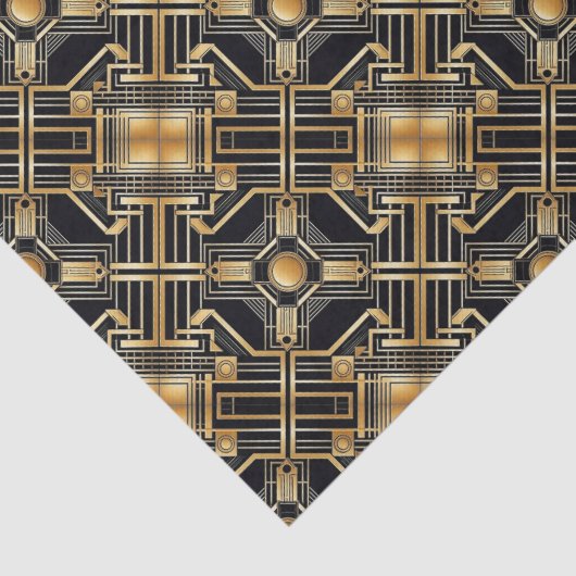 Papier Mousseline Art Déco, Motif géométrique (Détail)