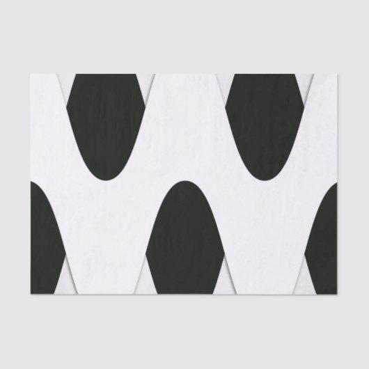 Papier Mousseline Art déco noir et blanc (Recto)