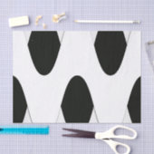 Papier Mousseline Art déco noir et blanc (Artisanat)