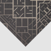 Papier Mousseline Art déco, nouveau, argent, noir, élégant, chic, (Détail)