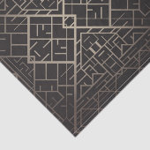 Papier Mousseline Art déco, nouveau, argent, noir, élégant, chic, (Détail)