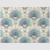 Papier Mousseline Art Déco Nouveau Peacock Butterfly Gold Decoupage (Recto)