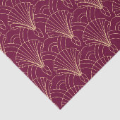 Papier Mousseline Art Deco pattern with gold geometric fan motifs  (Détail)