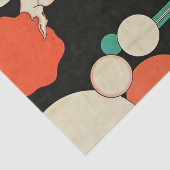 Papier Mousseline Art déco "Pierrot Deflated" par Jose Carlos (Détail)