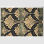 Papier Mousseline Art Déco Répéter l'or Motif gaufré (Recto)