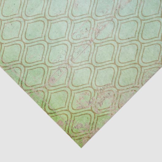 Papier Mousseline Art Déco Vert (Détail)