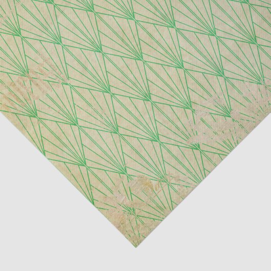 Papier Mousseline Art Déco Vert (Détail)