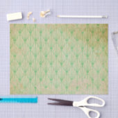 Papier Mousseline Art Déco Vert (Artisanat)