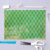 Papier Mousseline Art déco vert et or (Artisanat)