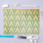 Papier Mousseline Art déco vert et or (Artisanat)