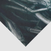 Papier Mousseline Art du crâne gothique : Déplaisant Death Metal Sig (Détail)