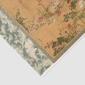 Papier Mousseline Art floral ancien laqué pour découpage ou cadeau (Détail)