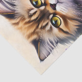 Papier Mousseline Art Floral de Chat Perse (Détail)