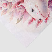 Papier Mousseline Art Floral Rose Axolotl (Détail)