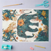 Papier Mousseline Art folklorique Floral Elephant Decoupage (Artisanat)