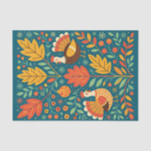 Papier Mousseline Art Folle Vibrant Turquie L'automne quitte Thanksg (Recto)