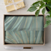 Papier Mousseline Art fractal de fleurs de fantaisie vert sauge abst (Cadeau)