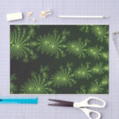 Papier Mousseline Art Fractal Vert Pin Design (Artisanat)